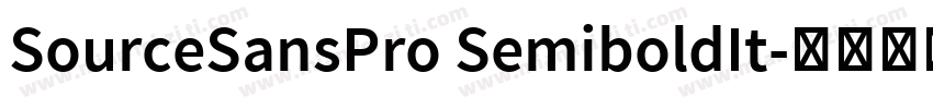 SourceSansPro SemiboldIt字体转换